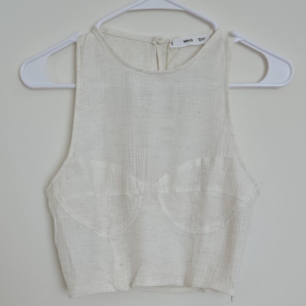 Mango Women's Ivory Tank Top